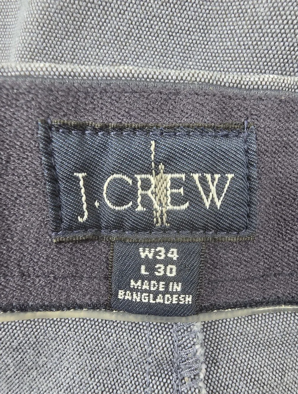 J. Crew 484 Slim Oxford Tech Pants Recycled Polyester Stretch Size 34x30